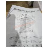 Cordless Faux Wood Blinds Brown 31"