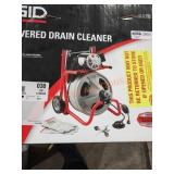 Rigid powered drain cleaner