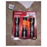 Husky 3-Pack LED Aluminum Focusing Flashlight