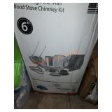 Duravent 6" out through wall wood stove chimney