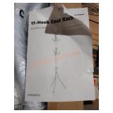 11 hook coat rack
