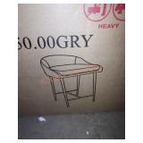 Gray fabric modern dining chair set