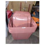 Stack of 9 HDX Storage Totes (9×bid)