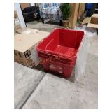 Husky 18gal flip-top containers. 3xthebid