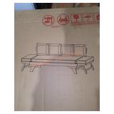 Grey wood Light Grey Cushion Couch