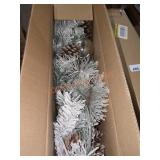 9ft Snowy Silver Pine Artificial Garland