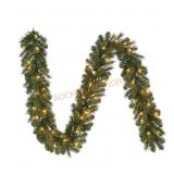 9ft PreLit Wesley Needle Pine Garland