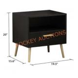 Fufu&Gaga Black 1 Drawer Night Stand