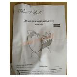 Pleasant Hearth Log Holder with Canvas Tote