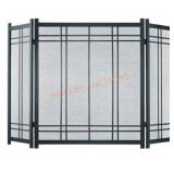 Preston Vintage Iron Steel 3-Panel Fireplace