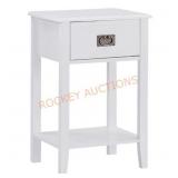 Vecelo Tall Bedside Table White
