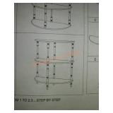 Small mahogany colored storage table