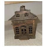 Cast iron ornate state bank bank