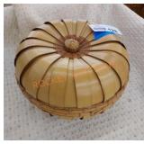 Vintage Round bamboo basket