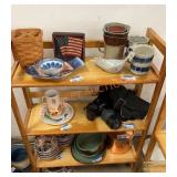 Wooden folding storage shelf