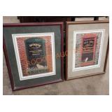 Framed and matted Tom Neel prints