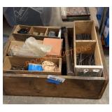 Vintage box lot full of screws and nails