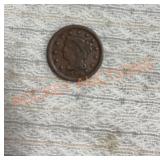 1849 braided hair liberty head large cent