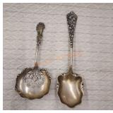 Vintage decorative serving spoons small