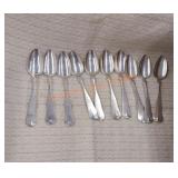 Vintage silver spoon set