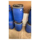 Small plastic barrels