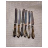 Vintage silver and stainless butter knife set