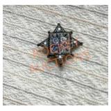 Antique mosaic inlay pin