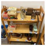 Wooden folding storage shelf