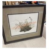 Framed and matted Andrew Wyeth print( the grasses)
