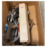 Misc. box lot silverware and utensils