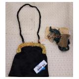 Antique handbag and contents