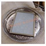 Vintage Silver plate tray and frame