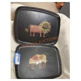 Vintage Couroc serving trays