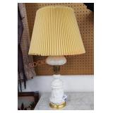 1950s MCM atomic sputnik milk glass lamp