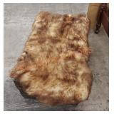 Vintage genuine lamb skin throw