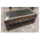 Vintage English mid 19th century leather and