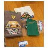 Vintage  Girl Scouts patches and sash lot