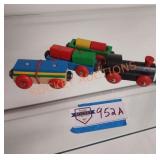 Vintage wooden toy train