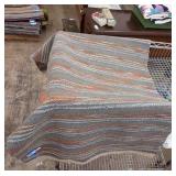 Vintage handwoven braided throw rug