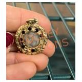 Antique mourning pendant with woven hair from 1817