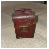 USA mail box cast iron bank