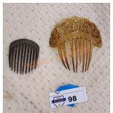 Antique art nouveau hair comb