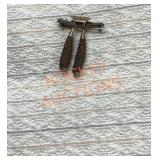 Antique Victorian woven hair mourning pin