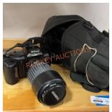 Nokon film style camera with tamarin lense and bag