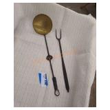 Antique ladal and meat fork