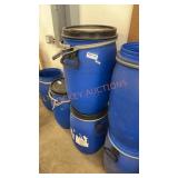Small plastic barrels