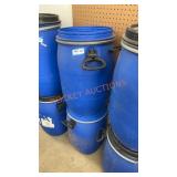 Small plastic barrels