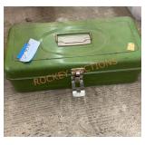 Small metal toolbox and tools