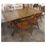Antique table and chairs