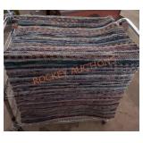 Vintage handwoven braided runner rug